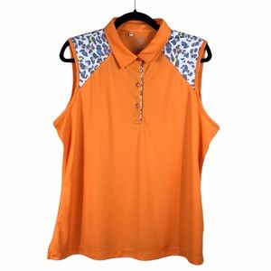 Monterey Club Animal Print Dry Swing Golf Top